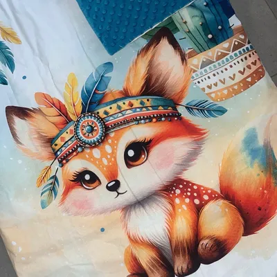 Couverture bébé renard 